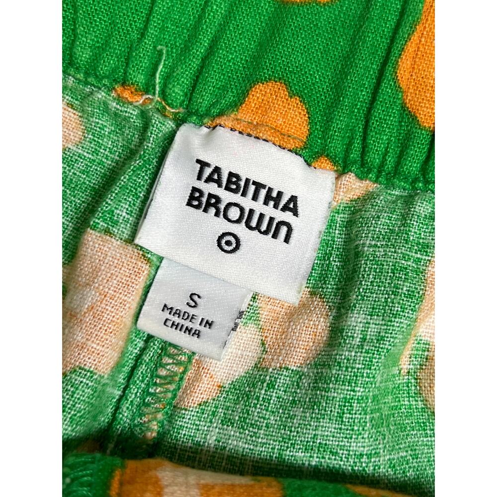 Tabitha Brown Pleated Front Linen Shorts Kelly Green Size Small - Picture 6 of 7